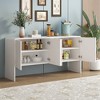 VYNXARIA Minimalist Style 60"L Large Storage Space Sideboard with 4 Doors and Rebound Device for Living Room and Entryway (White) - 3 of 4