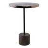 Side Table with Round Marble Top and Decorative Base - Modern Accent Piece for Small Spaces, Room Decor, and Home Decor - 4 of 4