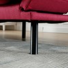 70" Velvet 2-Seater Sofa with Thick Cushions & Sleeper, Metal Feet - 4 of 4