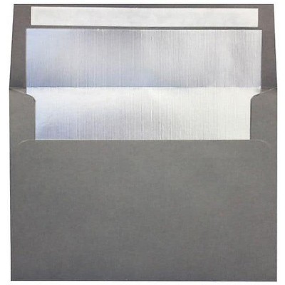 LUX A7 Foil Lined Invitation Env 5 1/4x7 1/4  Smoke w/Silver Lining FLSM4880-03-50