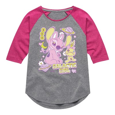 Girls' - Disney -  Shirt Tail Raglan Graphic T-shirt