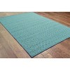 Oriental Weavers Meridian 1634Q Navy/ Green Indoor/Outdoor Area Rug - 7'10" Round - 4 of 4