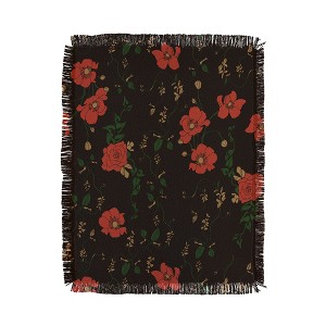 Camilla Foss Midnight Flourish 56"x46" Woven Throw Blanket - Deny Designs - 1 of 4