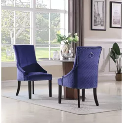 Set of 2 Moishe Dining Chair Navy - Chic Home Design