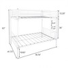 Twin-Over-Twin Bunk Bed with Metal Frame and Ladder, Space-Saving Design,White - 4 of 4