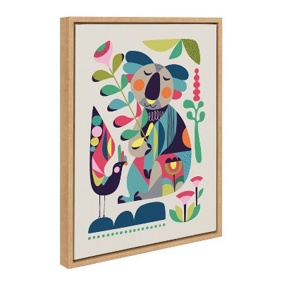 Mid Century Modern Koala Abstract Canvas Print, 26.69" x 21.63"