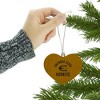 Emporia State University Hornets Heart Love Wood Christmas Tree Holiday Ornament - 3 of 3