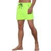 Lars Amadeus Men's Beach Solid Drawstring Elastic Waist Summer Board Shorts - 4 of 4