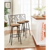 Set of 3 Claremont Adjustable Swivel Counter Height Barstools Black/Tan - Buylateral: Metal Frame & Upholstered Seats - image 2 of 4