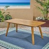 NicBex 34.5" Outdoor Dining Table,Rectangular  Patio Table with Acacia Wood Top for 3-4 Person,Outdoor Furniture,Teak - 2 of 4