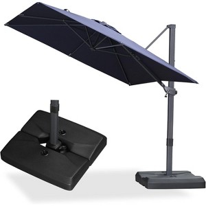 PURPLE LEAF Cantilever Telescopic Umbrella for Swimming Pool, Patio, Porch, Garden - 1 of 4