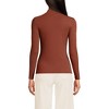 Lands' End Women's Drapey Rib Skimming Long Sleeve Mock Neck - 2 of 3
