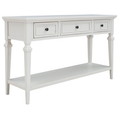 NicBex 2-Layer Console Table with 2 Storage Drawers 58"Long Sofa Table behind Couch Suitable for Entryway,Hallway,Living Room