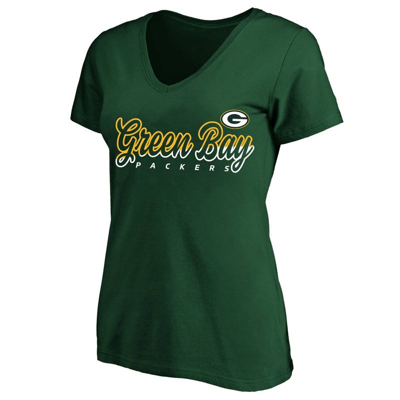 NFL Green Bay Packers Short Sleeve V-Neck Plus Size T-Shirt, 1 of 4