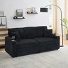Racxily 80-inch 2 in 1 Folding Sofa, Foldable and Hidden Lying Function, Corduroy, with Cup Holder and Pillow - 4 of 4