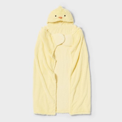 Chick Kids' Hooded Blanket Yellow - Pillowfort™