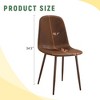 MAYEERTY Set of 4 Dining Chairs, Faux Leather & Metal Leg Dining Chairs for Living Room Kitchen - 3 of 4