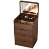 Sapphtopaz Vanity Desk Makeup Table with Socket, Flip Top Mirror and LED Light for Living Room, Bedroom - 4 of 4