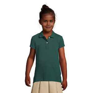 Lands' End School Uniform Kids Short Sleeve Feminine Fit Mesh Polo Shirt - 1 of 3