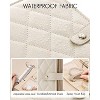 Ring Binder Travel Jewelry Organizer with Clear Velvet Pouches, Portable Storage Book for Rings & Necklaces, Cream White - 4 of 4