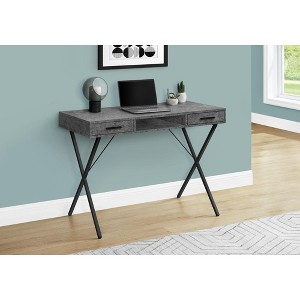 PAGED Computer Desk, Simple Modern Office Desk with 2 Open Shelves and Metal Hairpin Legs for Office, Study - 1 of 4