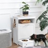 Kumasinova Pet Feeder Station Storage Cabinet with Open Shelf,Dog Food Storage Container with Dog Raised Bowls and Hanger - 2 of 4