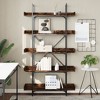 vidaXL Bookcase 5-Tier Smoked Oak 39.4 in.x13 in.x71.1 in. Engineered Wood - 3 of 4