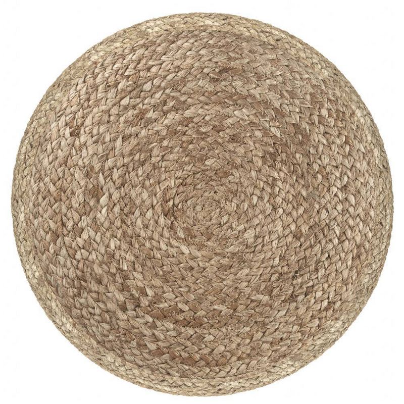 Maron Contemporary Round Pouf Pink/Natural - WyndenHall, 5 of 10