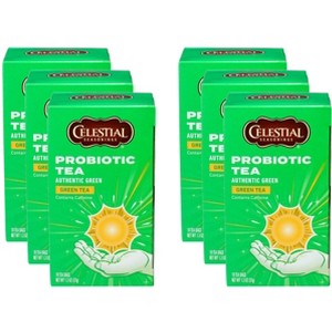 Celestial Seasonings Probiotic Authentic Green Tea - Case of 6 - 18 Bags - 1 of 2