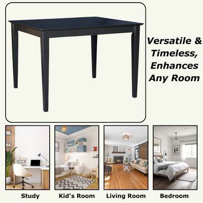Elegant Solid Wood Shaker-Style Dining Table in Black