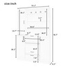 Kumasinova 51"/55" Hall Tree with Shoe Storage&Mirror Door,3/4-in-1 Entryway Coat Rack with 4 Hooks,Clothing Rack with 2 Drawers for Living Room - 2 of 4