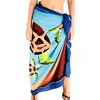 LA LEELA Women's Bikini Skirt Sarong Swimwear Cover up Bathing suit Summer Wraps Swimsuit Beach Wrap Coverups for Women One Size Blue, Floral - image 2 of 4