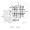 Wintergleam Black White Plaid Tree Skirt 24 VHC Brands - 3 of 3