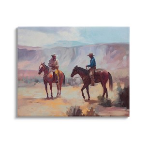 Stupell Industries Desert Cowboys Horses Landscape Gallery Wrapped Canvas Wall Art - 1 of 3