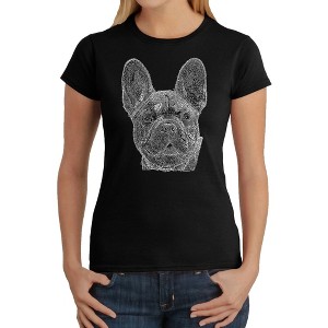 LA Pop Art Women's Word Art T-Shirt - French Bulldog - 1 of 4