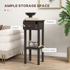CIPACHO 2-Tier Side Table with Drawer and Shelf, End Table for Living Room and Hallway, Coffee - 4 of 4