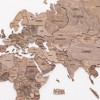HomeRoots 47" X 79" Wood Brown Wood World Map Hanging Dimensional Sculpture - 4 of 4