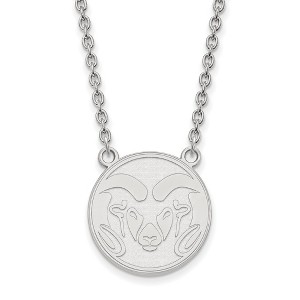 Black Bow Jewelry Sterling Silver Colorado State Rams NCAA Necklace 18 Inch - 1 of 4