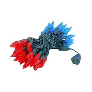 Novelty Lights C6 LED Christmas String Lights 70 Strawberry Bulbs (Green Wire, 24 Feet) - 1 of 4