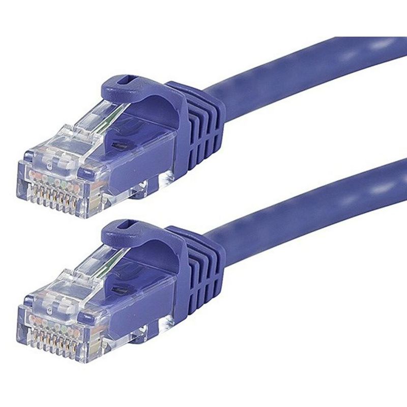 Monoprice Cat6 Ethernet Patch Cable - 5 Feet - Purple | Network Internet Cord - RJ45, Stranded, 550Mhz, UTP, Pure Bare Copper Wire, 24AWG - Flexboot, 1 of 3