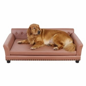 XX-Large Dog Couch Pet Sofa Bed Luxury Anti-wear Leather Dog Cat Snuggle Lounger Waterproof Easy To Clean - 1 of 4