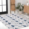 JONATHAN Y Liana Casual Coastal Flamingos Two-Tone Indoor/Outdoor Area Rug - 2 of 4