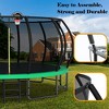 Whisen Outdoor Pumpkin Trampoline with Safety Enclosure Net, Foam Padded Poles, W-Shaped Legs, Balance Bars - 4 of 4
