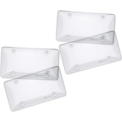 Zone Tech Clear License Plate Cover Frame Bubble Shields - Fits ...