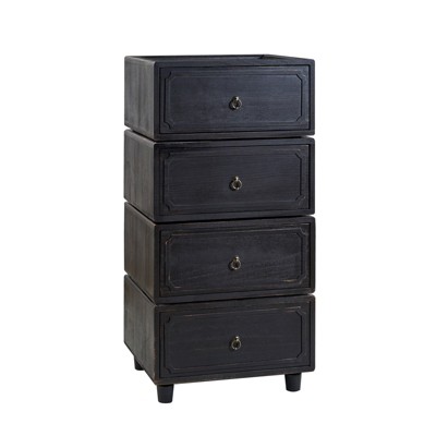 Oddone 2 - Drawer Nightstand  Set of 2 With Modular Design | ARTFUL LIVING DESIGN-BLACK