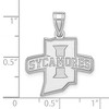 Black Bow Jewelry 10k White Gold Indiana State Sycamores NCAA Large Pendant - 3 of 4