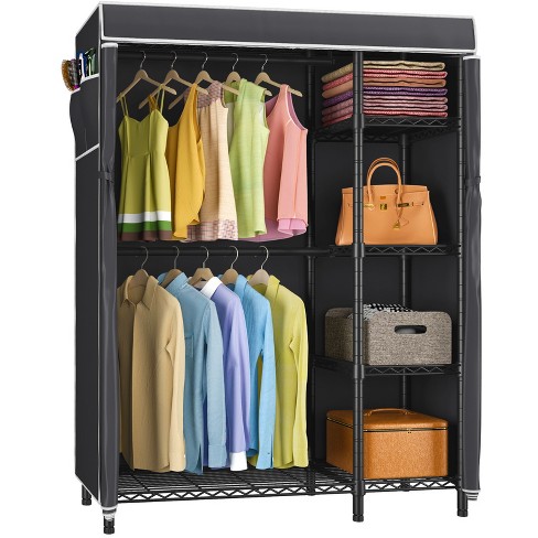 Heavy duty portable discount closet with cover