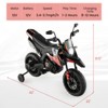 Costway 12V Licensed Aprilia Kids Ride On Motorcycle Electric Dirt Bike with Light & Music - 3 of 4