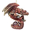 Design Toscano Christmas Light Protector Dragon 2021 Gothic Holiday Ornament: Set of Three - 3 of 4