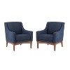 Set of 2 Gerard Mid-century Modern Style Armchair with Sloped Arms | ARTFUL LIVING DESIGN - 2 of 4
